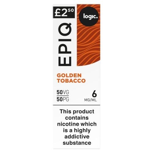 6 x Logic Epiq E-Cigarette Golden Tobacco 6MG E-Liquid Pods (New)