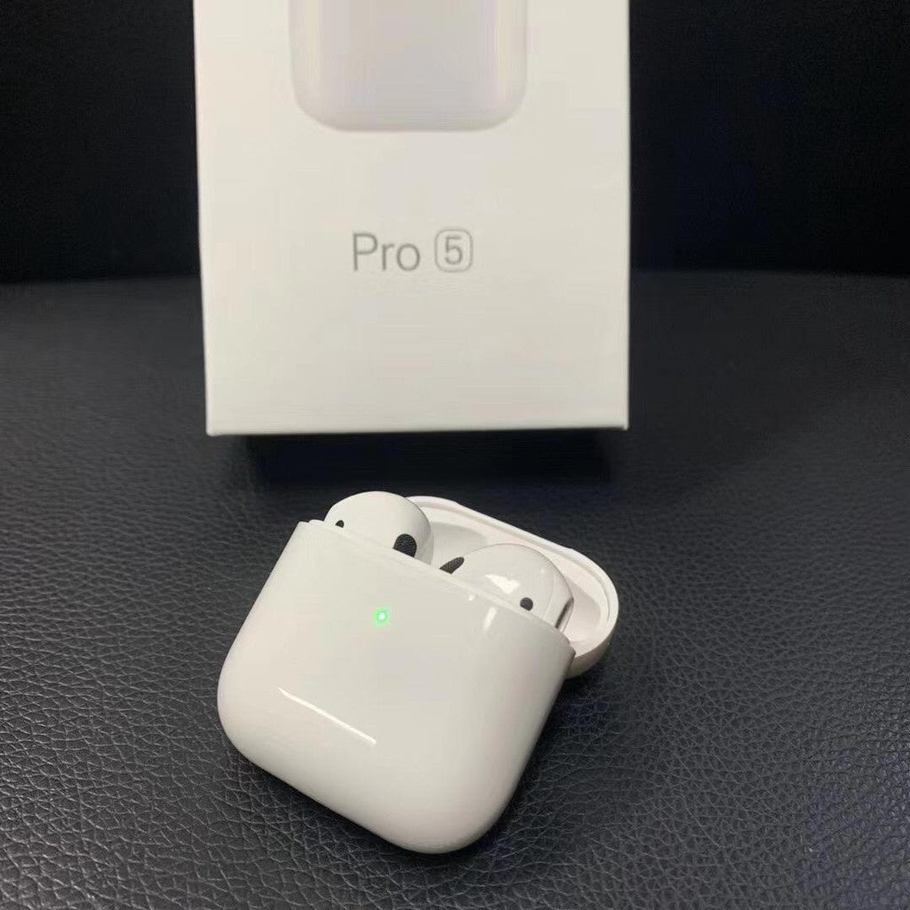 Pro 5 Wireless AirPods with Active Noise Cancellation for iPhone/Samsung/iOS/Android