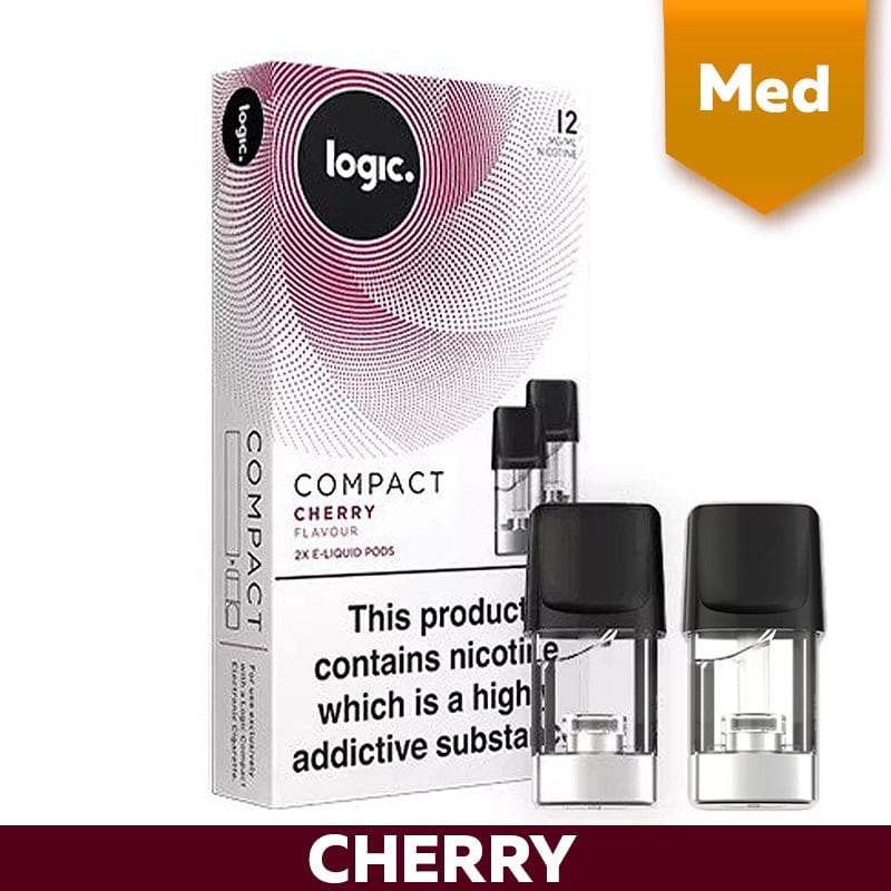 6 x Logic Compact E-Cigarette Cherry 12MG 2 x 1.7ml E-Liquid Pods 6 x Logic Compact E-Cigarette Cherry 12MG 2 x 1.7ml E-Liquid Pods