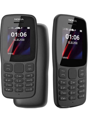 Nokia 106 Unlocked Dual SIM Phone 2018 Big Buttons (New)