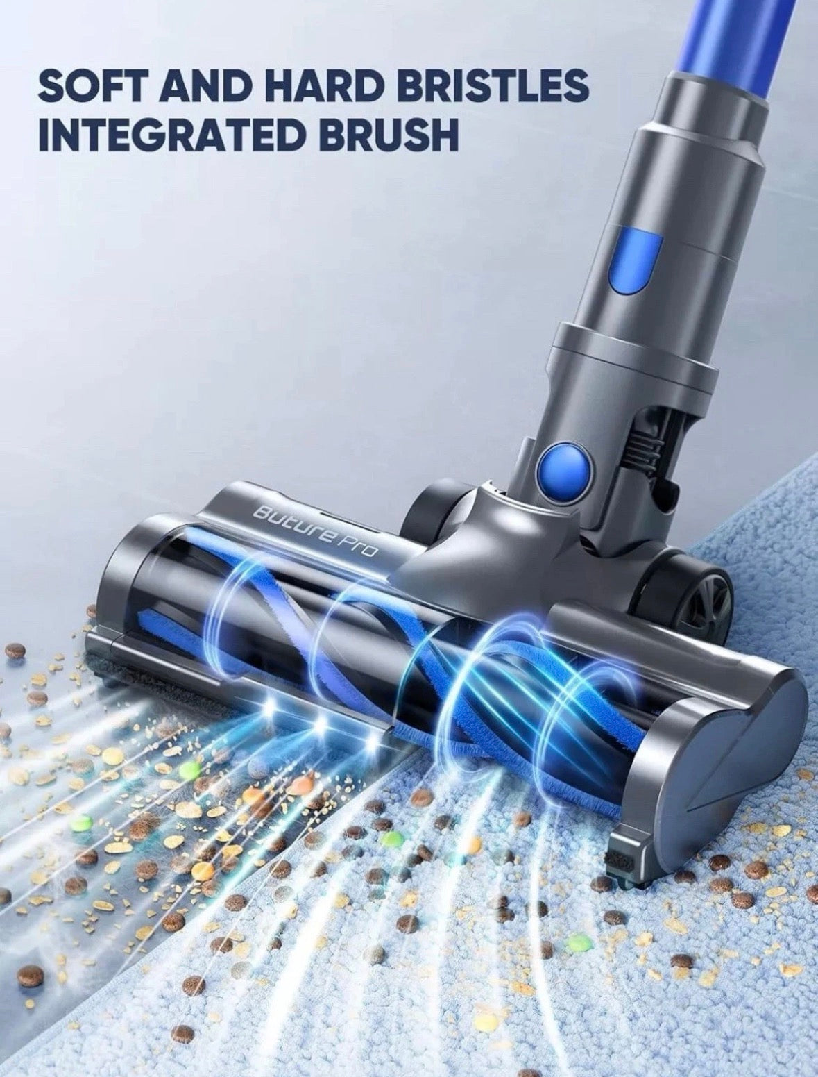 INTETURE Cordless Vacuum Cleaner 450W/40Kpa, Powerful Stick Hoover Pets, Carpet