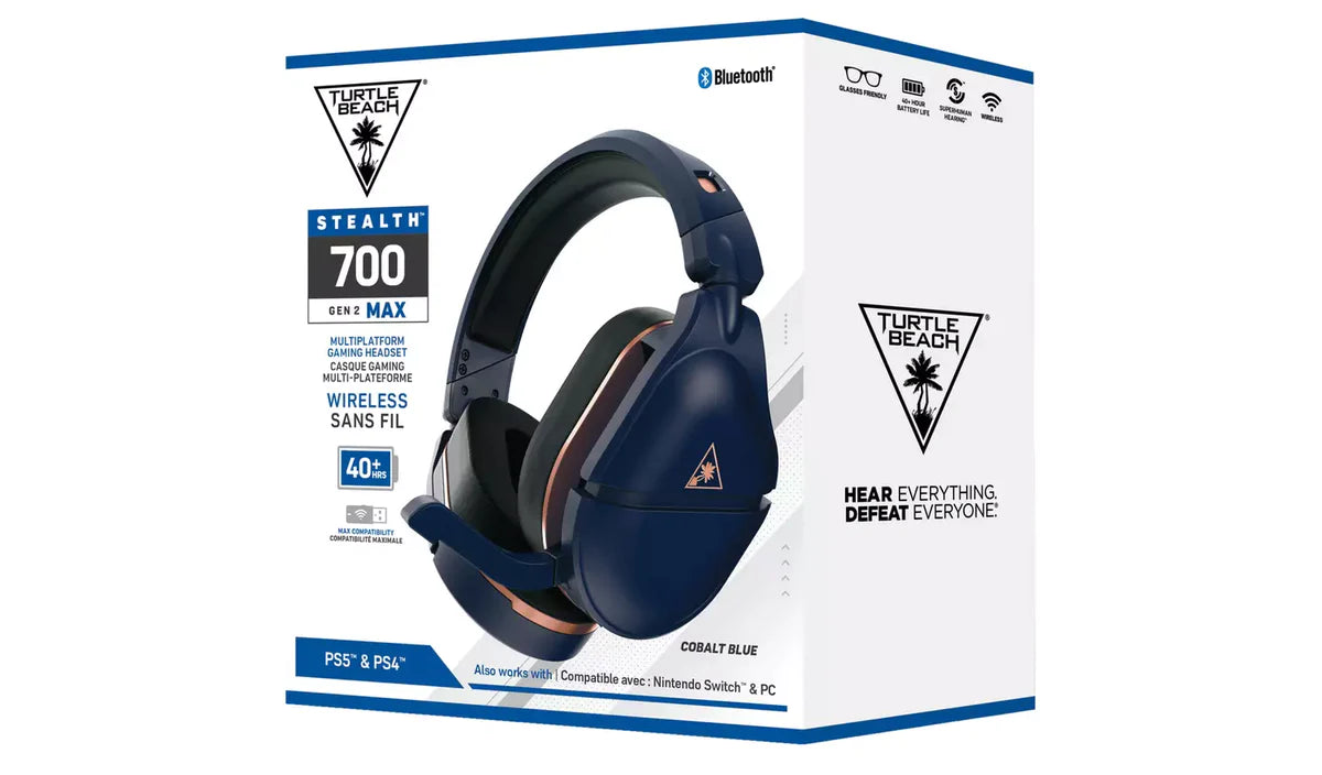 Turtle Beach Stealth 700 Gen 2 MAX - Cobalt Blue - PS4, PS5, Switch, PC Headset (New) - Gadget Converters
