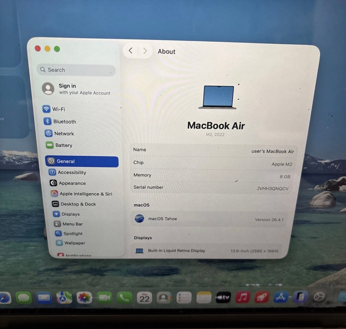 Apple MacBook Air 13.6” M2 | 256GB SSD | 8GB RAM | Space Grey | UK Keyboard