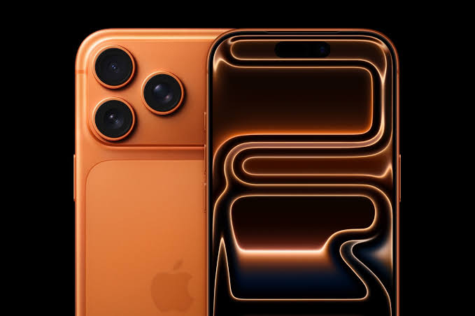 Apple iPhone 17 Pro 256GB Cosmic Orange unlocked smartphone with triple camera system and sleek design, Grade A mint condition.