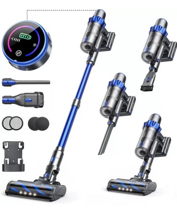 INTETURE Cordless Vacuum Cleaner 450W/40Kpa, Powerful Stick Hoover Pets, Carpet