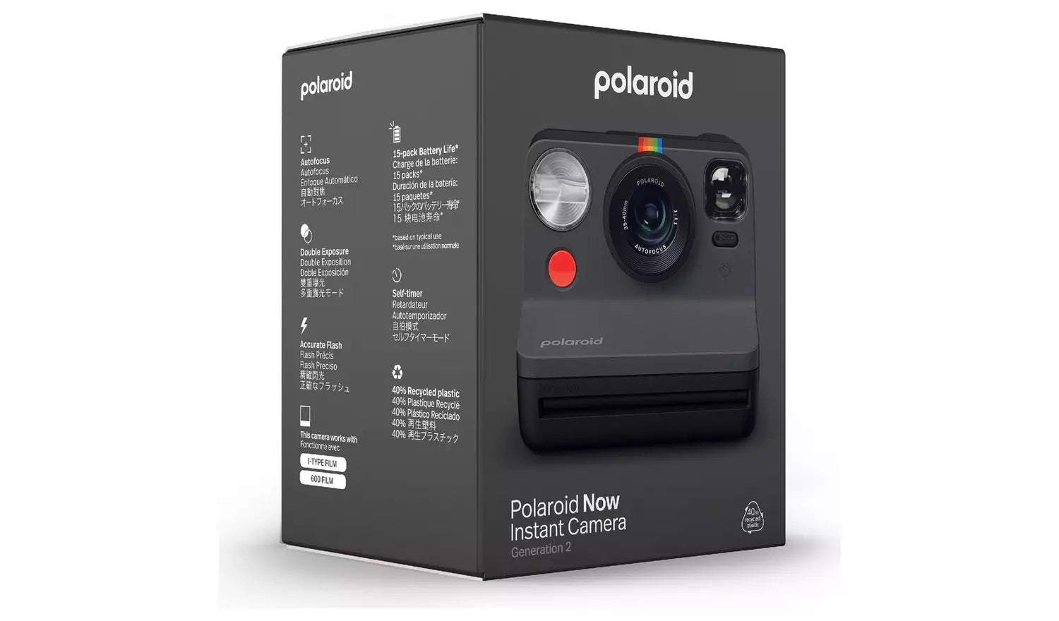 Polaroid Now Generation 2 Instant Camera Everything Box - Black