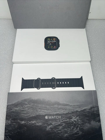 Apple Watch Ultra 2 LTE - 49mm Black Titanium Case - Black Ocean Band - Unused