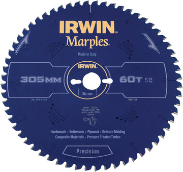 Irwin marples IRW1897466 305 x 30mm - 60 teeth Circular Saw Blade (New)