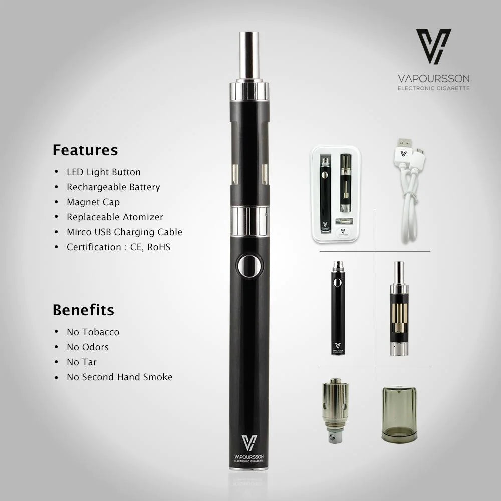 Vapoursson Magnet e-Cigarette - Refillable & Rechargeable Starter Kit (New)