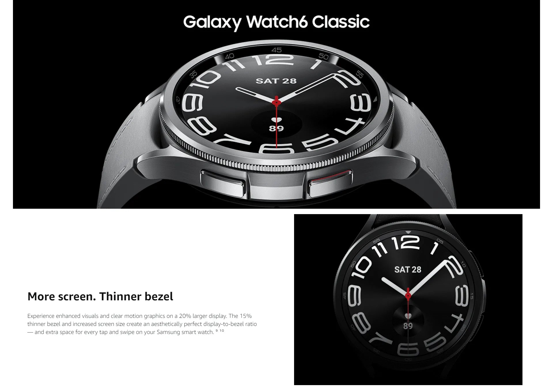 Samsung Galaxy Watch 6 Classic Smart Watch (Bluetooth, 43mm) - Black