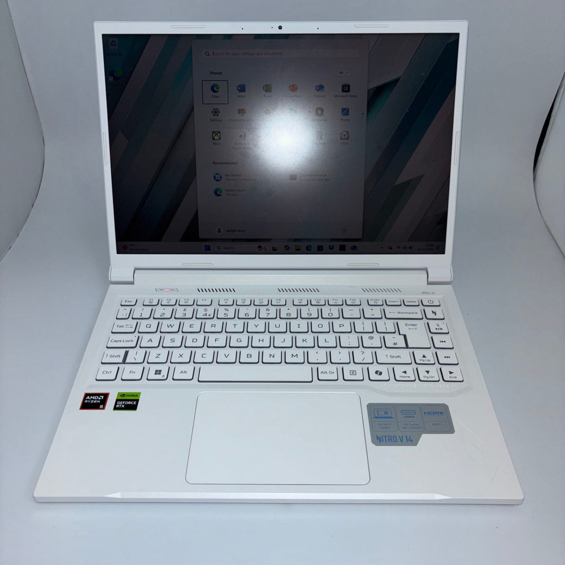 Acer Nitro V14 Gaming Laptop – Ryzen 5, RTX 3050, 14.5" FHD – White - Gadget Converters