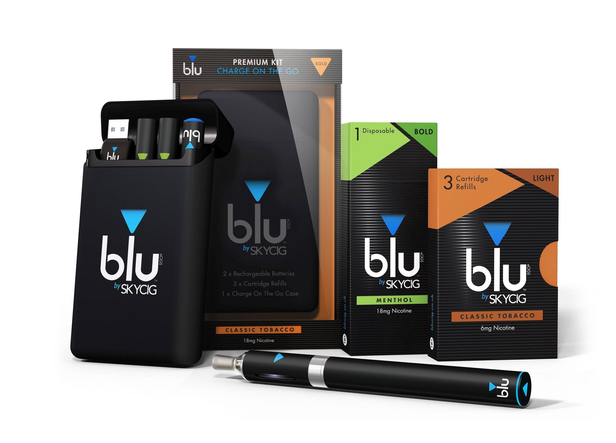 Blu Rechargeable E - Cigarette Starter Kit (18mg Tobacco Flavour) New - Gadget Converters