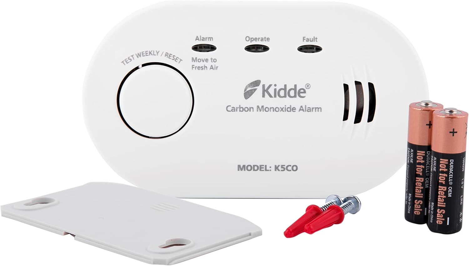 Carbon Monoxide Detector 10 Year Life - Kidde 5CO (New) - Gadget Converters