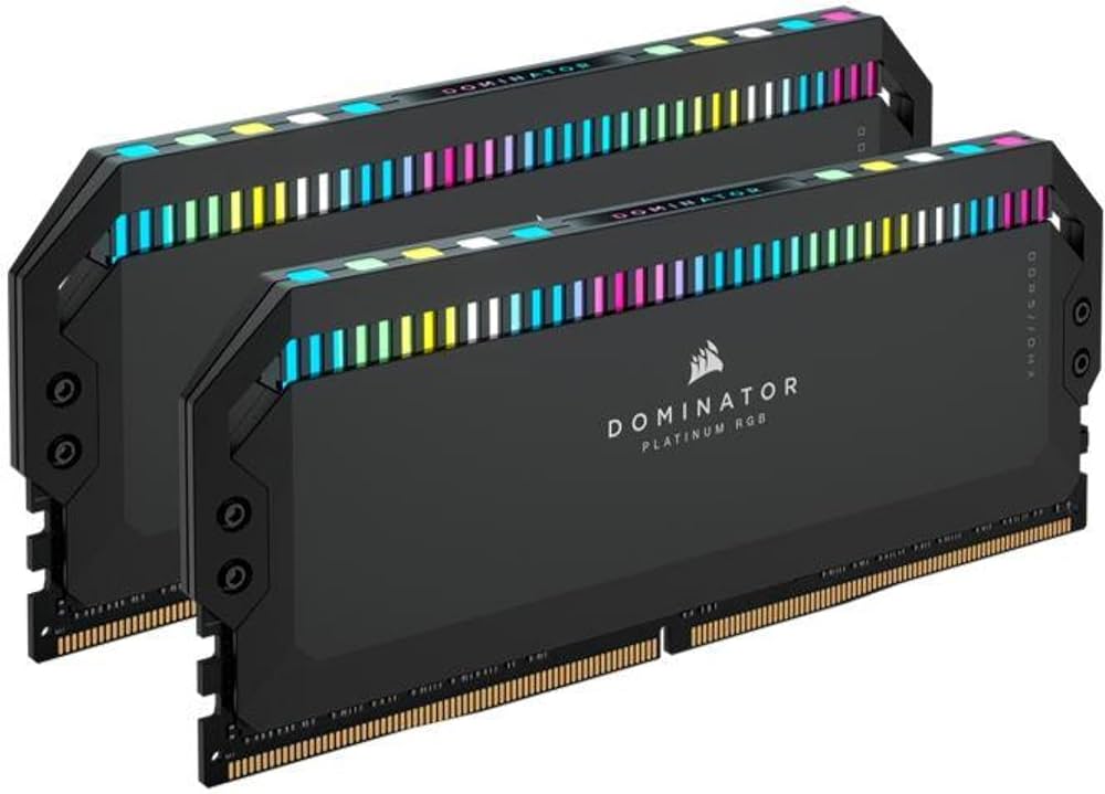 Corsair DOMINATOR PLATINUM RGB 32GB (2x16GB) DDR5 6200MHz C36 Memory Kit - Black - CMT32GX5M2X6200C36 - Gadget Converters