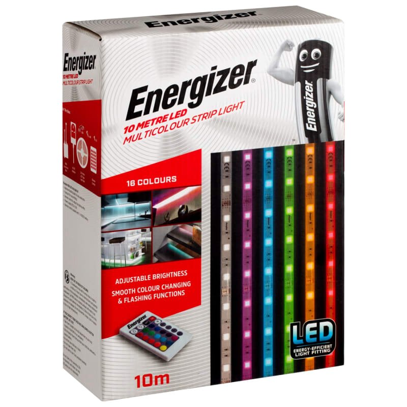 energizer 10 metre led multicolour strip light (New) - Gadget Converters