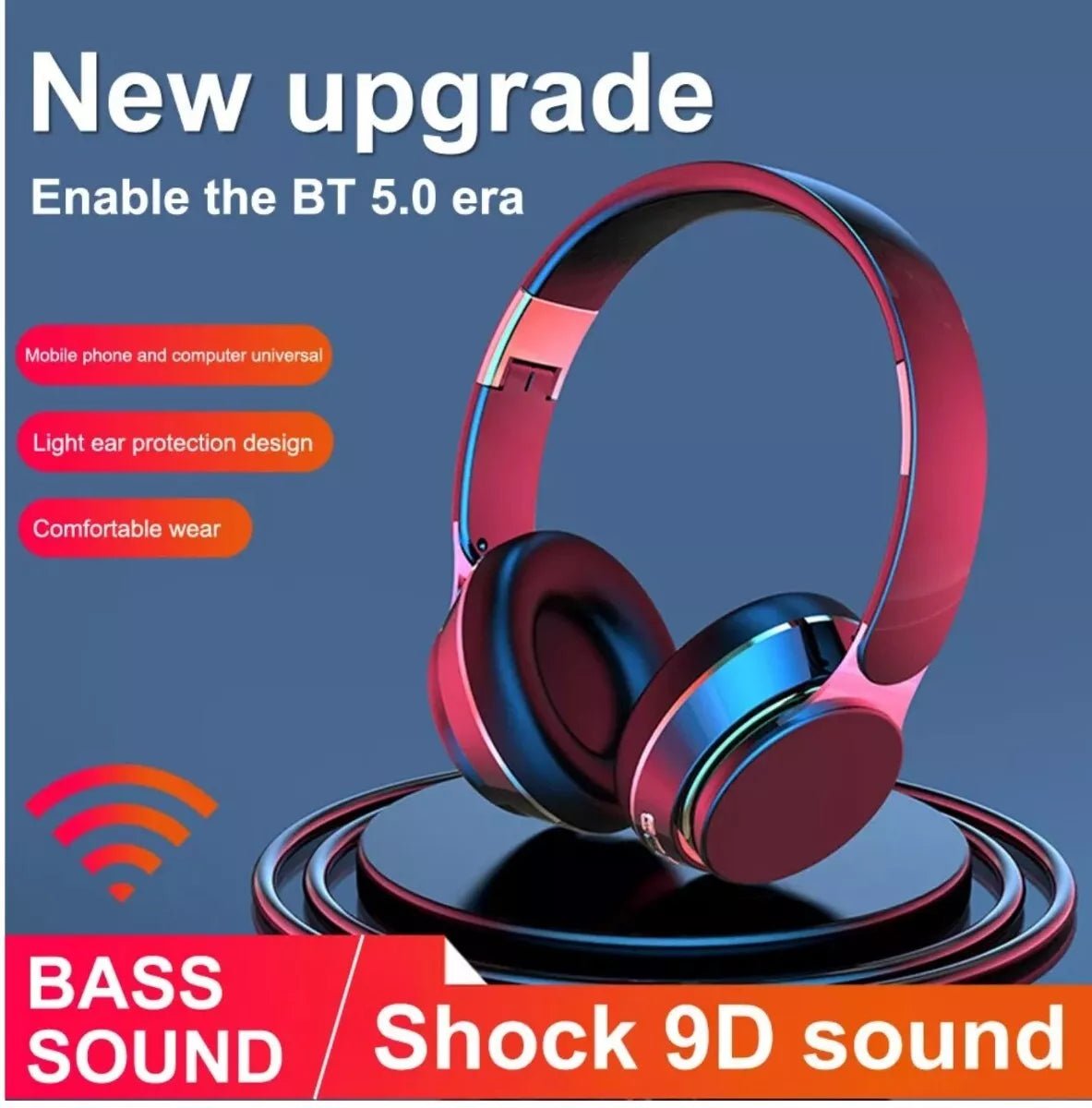 FG - 07s Wireless Headphone Bluetooth Over Ear Foldable Stereo Headset XBASS (New) - Gadget Converters