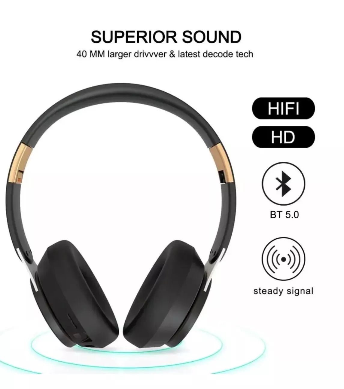 FG - 07s Wireless Headphone Bluetooth Over Ear Foldable Stereo Headset XBASS (New) - Gadget Converters