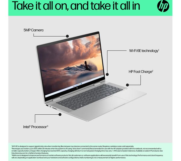 HP ENVY x360 15 - fe0514sa 15.6" 2 in 1 Laptop - Intel® Core™ i5, 512 GB SSD, Silver - Gadget Converters