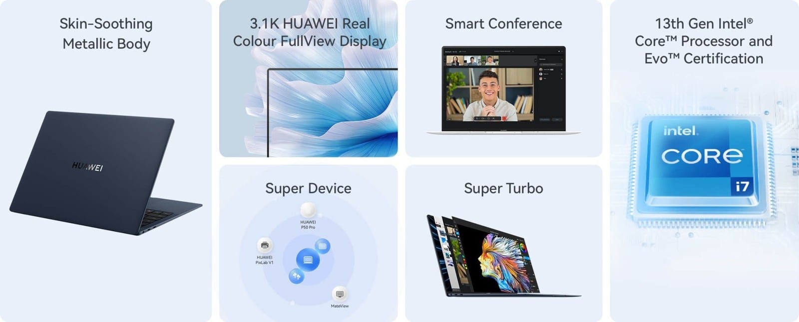 HUAWEI MateBook X Pro 2023 14.2" i7 - 1360P 16GB/1TB (MRGFG - X) Ink Blue - Gadget Converters