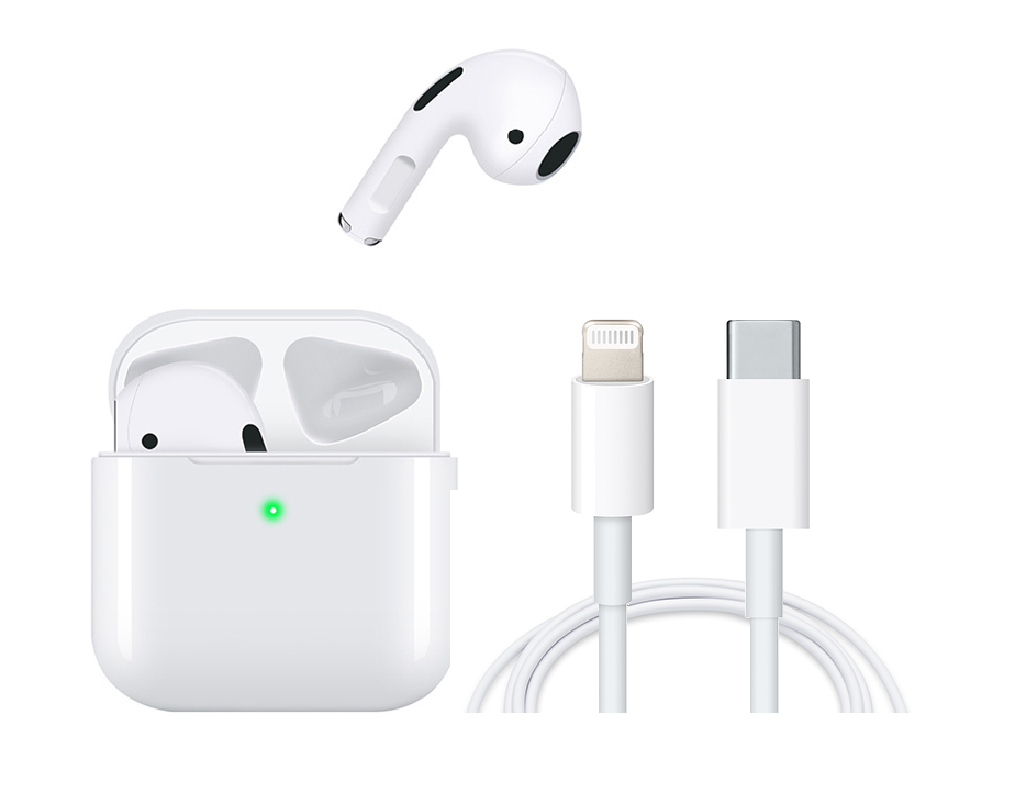 Pro 5 Wireless AirPods with Active Noise Cancellation for iPhone/Samsung/iOS/Android