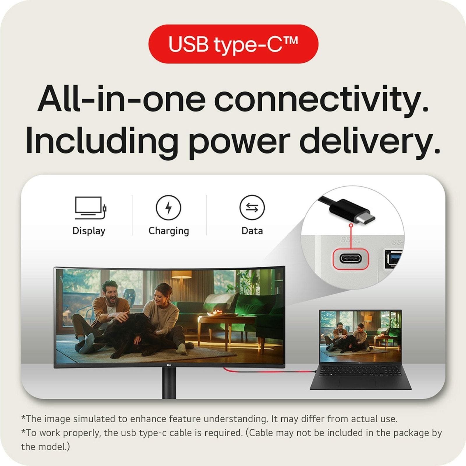 LG UltraWide 34 inch Curved Monitor 34WR55QK - UWQHD, 100Hz, 5ms, USB-C, HDR10 - Gadget Converters