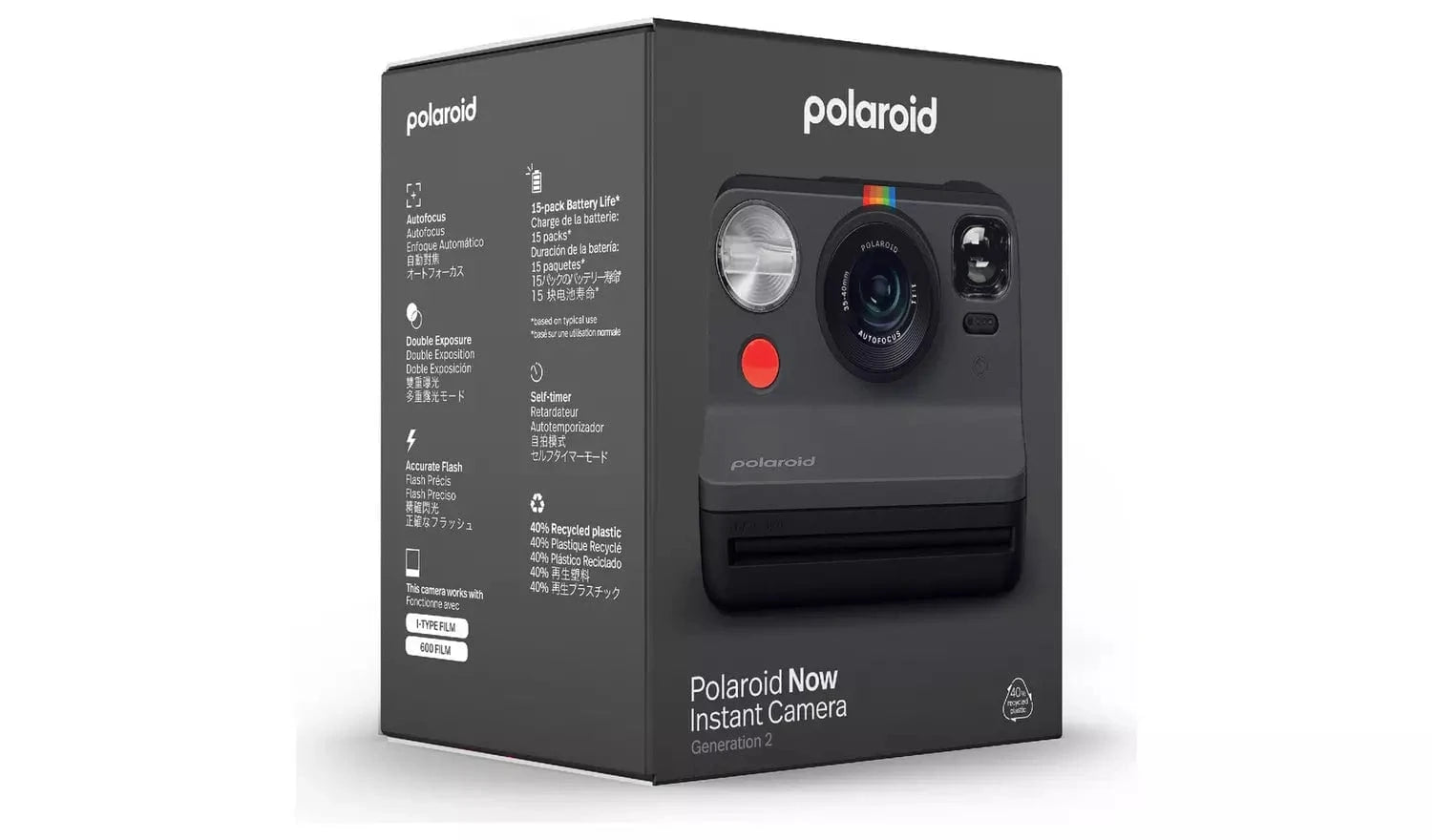 Polaroid Now Generation 2 Instant Camera Everything Box - Black - Gadget Converters