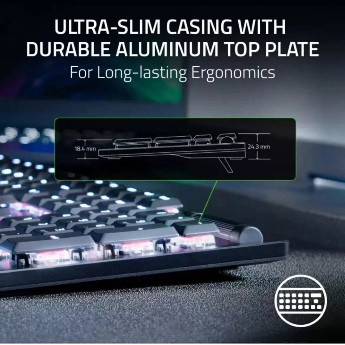 Razer DeathStalker V2 - Low - Profile RGB Optical Gaming Keyboard (Linear) - US Layout - Gadget Converters