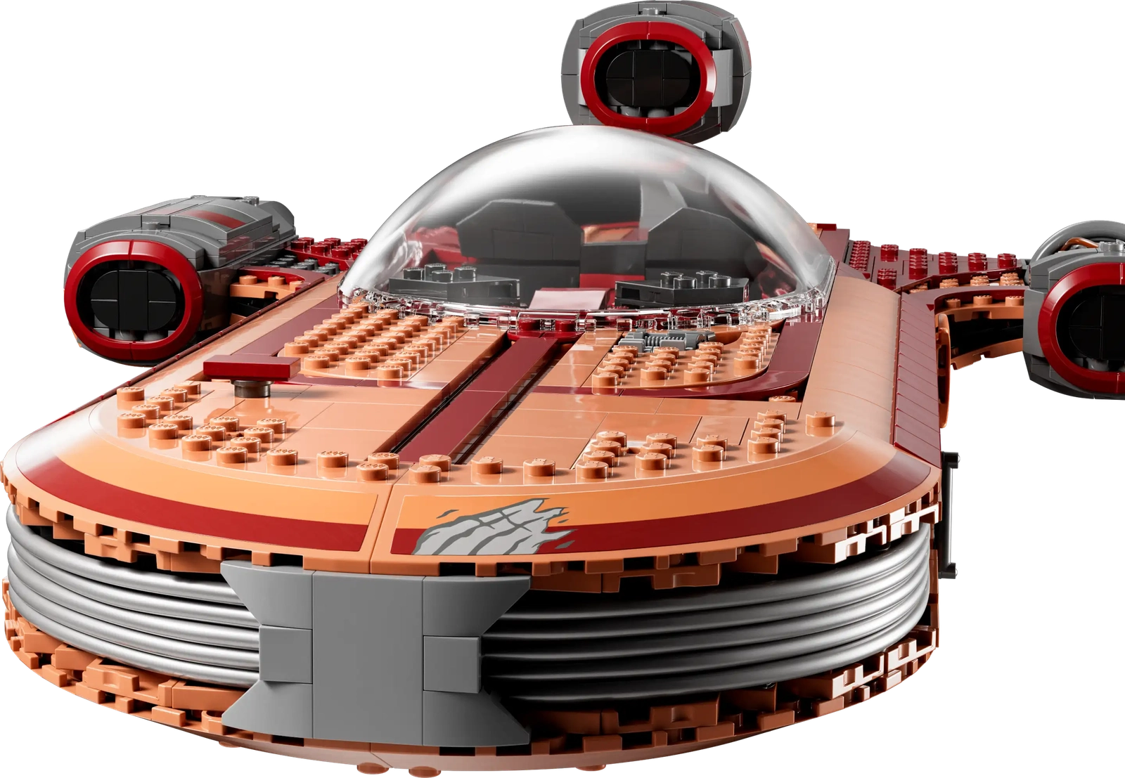 Close-up rear engine detail of LEGO Star Wars Luke Skywalker Landspeeder UCS