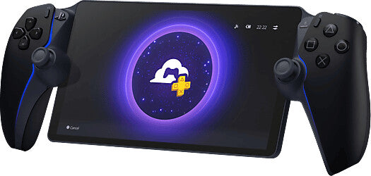 Sony PlayStation Portal Remote Player in Midnight Black, a gaming device with a sleek black design and PlayStation branding.