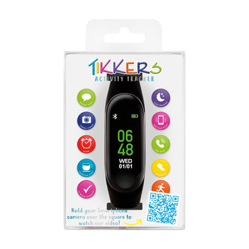 Tikkers Series 1 Black Silicone Strap Activity Tracker With Colour Touch Screen And Up To 7 Day Battery Life Tks01-0002