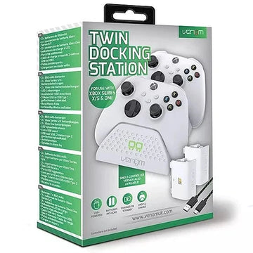 Venom twin docking station - white for xbox one x & one s (New) - Gadget Converters